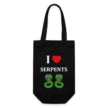 Humour petit serpent - Sac à bouteille - noir - Devant
