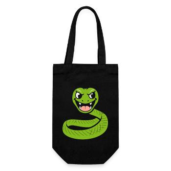 Humour petit serpent - Sac à bouteille - noir - Devant