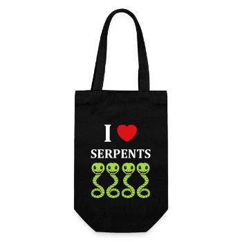 Humour petit serpent - Sac à bouteille - noir - Devant