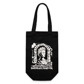 I refuse to rot in the dungeon, work - Gift Bag for Bottles - black - Front