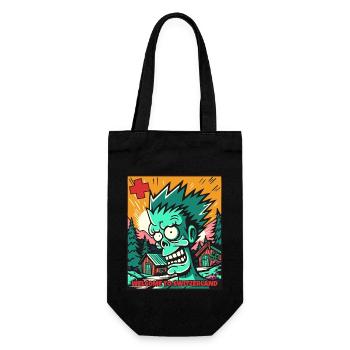 Cartoon Zombie : Bienvenue en Suisse - Sac à bouteille - noir - Devant