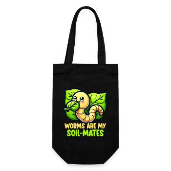 Worm farming earthworm gardening vermiculture - Gift Bag for Bottles - black - Front