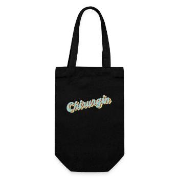 Krankenhaus Arzt Abschluss-Geschenk Chirurgin - Geschenkbeutel für Flaschen - Schwarz - Vorne
