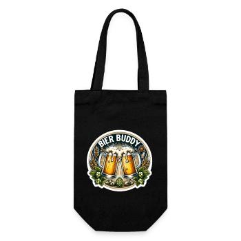 Bier Buddy - Geschenkbeutel für Flaschen - Schwarz - Vorne