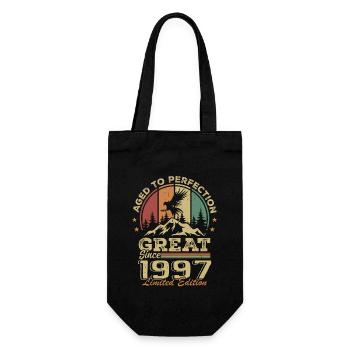 Anniversaire vintage 1997 - idée cadeau rétro 1997 - Sac à bouteille - noir - Devant