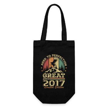 Anniversaire vintage 2017 - idée cadeau rétro 2017 - Sac à bouteille - noir - Devant