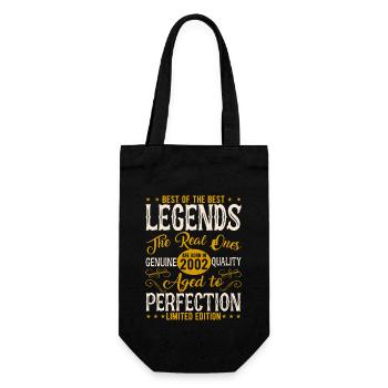 Vintage 2002 Birthday Gift - Gift Bag for Bottles - black - Front