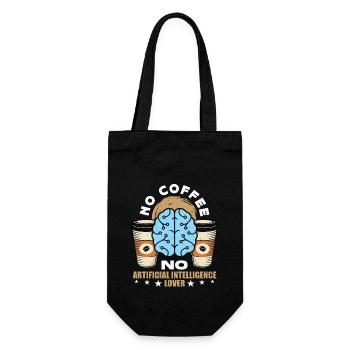 Artificial Intelligence No Coffee No Cyborg Coffee - Geschenkbeutel für Flaschen - Schwarz - Vorne