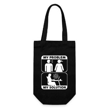 Artificial Intelligence My Problem Pictogram Mom - Geschenkbeutel für Flaschen - Schwarz - Vorne
