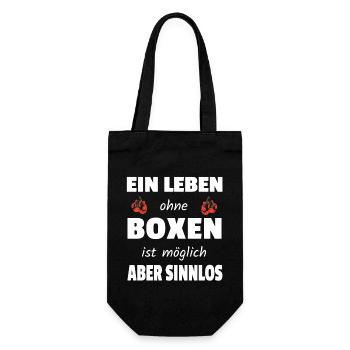 Boxen Boxsport Kampfsport Motto - Geschenkbeutel für Flaschen - Schwarz - Vorne
