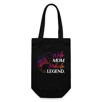 Infirmière Sage-femme Accoucheuse Maman - Sac à bouteille - noir - Devant
