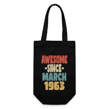 Awesome March 1963 - Gift Bag for Bottles - black - Front