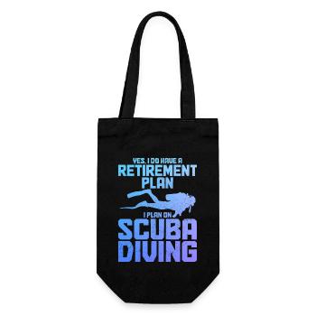 Tauchen Lustig Vintage Taucher Geschenk - Geschenkbeutel für Flaschen - Schwarz - Vorne