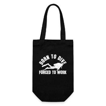Diving Funny Vintage Diver Gift - Gift Bag for Bottles - black - Front