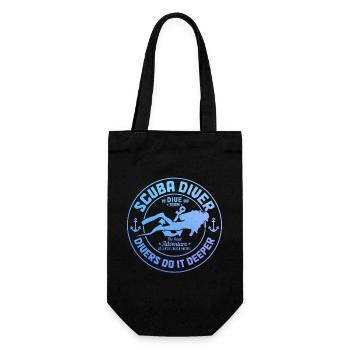 Diving Funny Vintage Diver Gift - Gift Bag for Bottles - black - Front