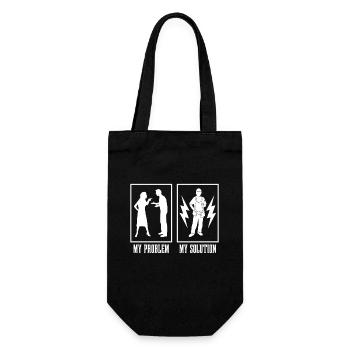 Electrical Engineer My Problem My Pictogram Dad - Geschenkbeutel für Flaschen - Schwarz - Vorne