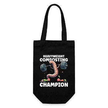 Worm farming earthworm gardening vermiculture - Gift Bag for Bottles - black - Front