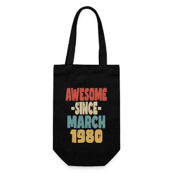 Génial mars 1980 - Sac à bouteille - noir - Devant
