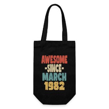 Génial mars 1982 - Sac à bouteille - noir - Devant