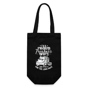 I'm a proud Trucker's Wife Staße Profession - Gift Bag for Bottles - black - Front