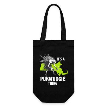 Pukwudgie Kryptide Folklore Mythen - Geschenkbeutel für Flaschen - Schwarz - Vorne