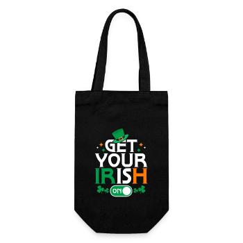 Get Your Irish On - Geschenkbeutel für Flaschen - Schwarz - Vorne