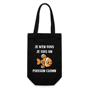 Humour petit poisson clown - Sac à bouteille - noir - Devant