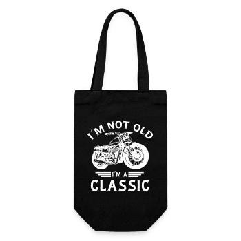 Motorcycle Biker Funny Gift - Gift Bag for Bottles - black - Front