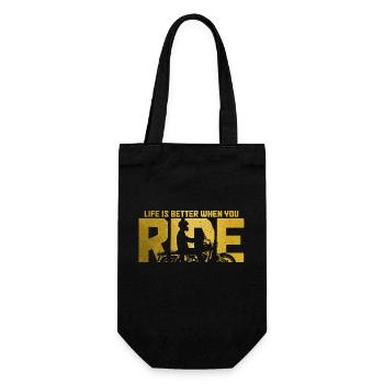 Motorcycle Biker Funny Gift - Gift Bag for Bottles - black - Front