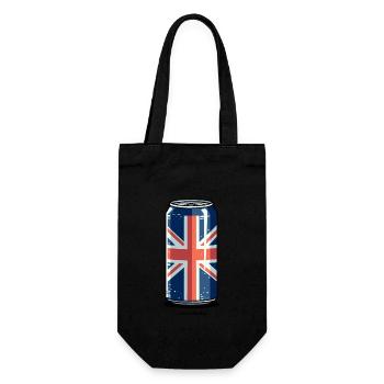 Barry's Dose mit britischer Flagge - Geschenkbeutel für Flaschen - Schwarz - Vorne