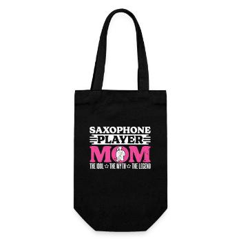 Saxophone Player Mom The Idol The Myth Saxophonist - Geschenkbeutel für Flaschen - Schwarz - Vorne