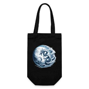 Dragon Moon Chinese Dragon Zodiac Symbol - Gift Bag for Bottles - black - Front