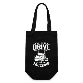 Nous vivons pour conduire et le faisons avec Pride Truck Driver - Sac à bouteille - noir - Devant