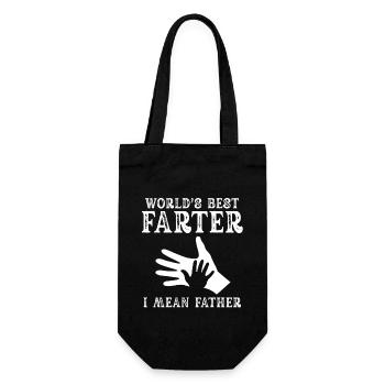 World's Best Farter I Mean Father - Gift Bag for Bottles - black - Front