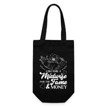 Nurse Midwife Birth Worker I - Gift Bag for Bottles - black - Front