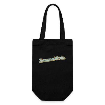 Hauswirt Abschluss-Geschenk Hausmeisterin - Geschenkbeutel für Flaschen - Schwarz - Vorne