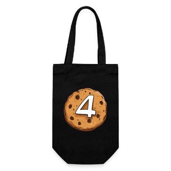 A Birthday Cookie for Four-Year-Old, 4 Year Old - Gift Bag for Bottles - black - Front