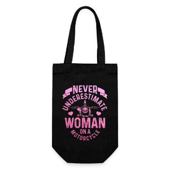 Motorcycle Biker Funny Gift - Gift Bag for Bottles - black - Front