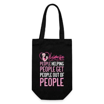 Nurse Midwife Birth Worker Midwife - Gift Bag for Bottles - black - Front