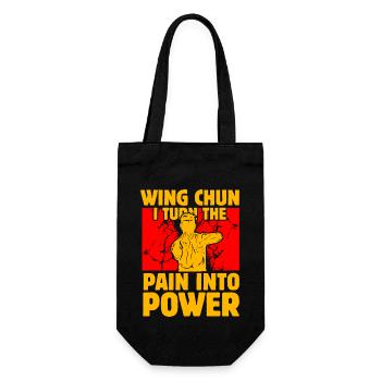 Wing Chun : Je transforme la douleur en Puissance - Sac à bouteille - noir - Devant
