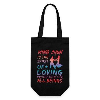 Wing Chun is the spirit of loving protection - Sac à bouteille - noir - Devant