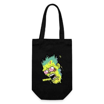 Cartoon Zombie Dit Non - Sac à bouteille - noir - Devant