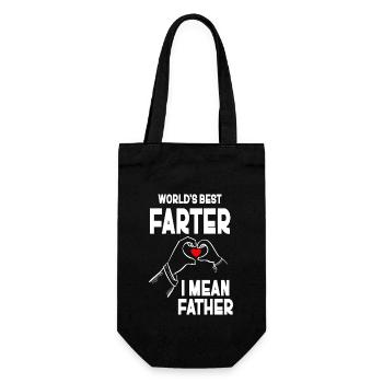 World's Best Farter I Mean Father - Gift Bag for Bottles - black - Front