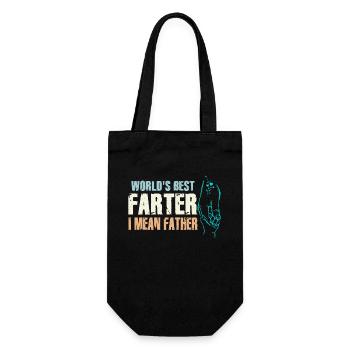 World's Best Farter I Mean Father - Gift Bag for Bottles - black - Front