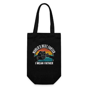 World's Best Farter I Mean Father - Gift Bag for Bottles - black - Front