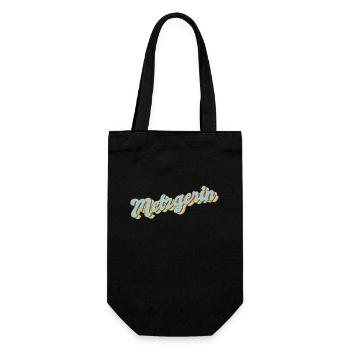 Fleischer Abschluss-Geschenk Metzgerin - Geschenkbeutel für Flaschen - Schwarz - Vorne