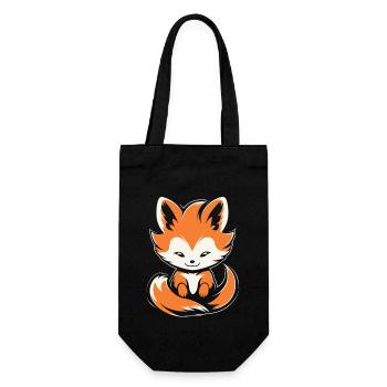 Kitsune Japanese Little Fox Humor - Gift Bag for Bottles - black - Front