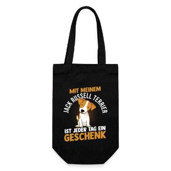Hund Jacke Russell - Geschenkbeutel für Flaschen - Schwarz - Vorne