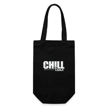 Chill Time relaxen - Geschenkbeutel für Flaschen - Schwarz - Vorne