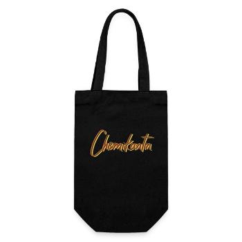 Laborant Abschluss-Geschenk Chemikantin - Geschenkbeutel für Flaschen - Schwarz - Vorne